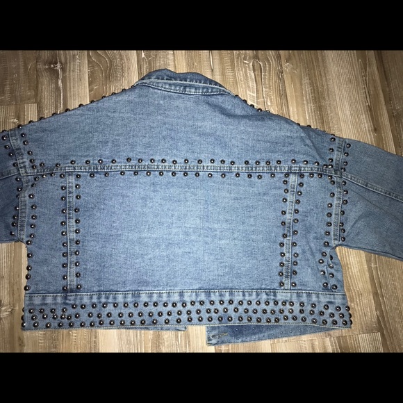 Women studded denim jacket - Picture 3 of 3